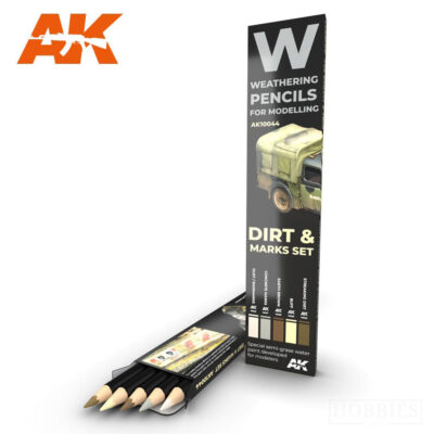 AK Interactive Splashes, Dirt And Stains Weathering Pencils