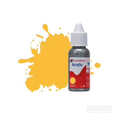 Humbrol 24 Trainer Yellow Matt 14ml Acrylic Paint