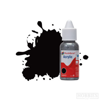 Humbrol 85 Black Satin 14ml Acrylic Paint