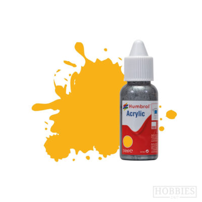 Humbrol 154 Insignia Yellow Matt 14ml Acrylic Paint