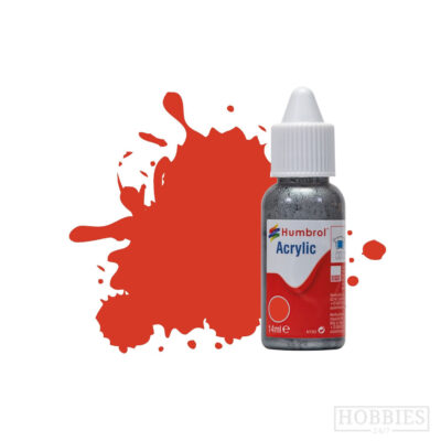 Humbrol 174 Signal Red Satin 14ml Acrylic Paint