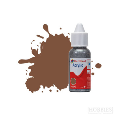 Humbrol 186 Brown Matt 14ml Acrylic Paint