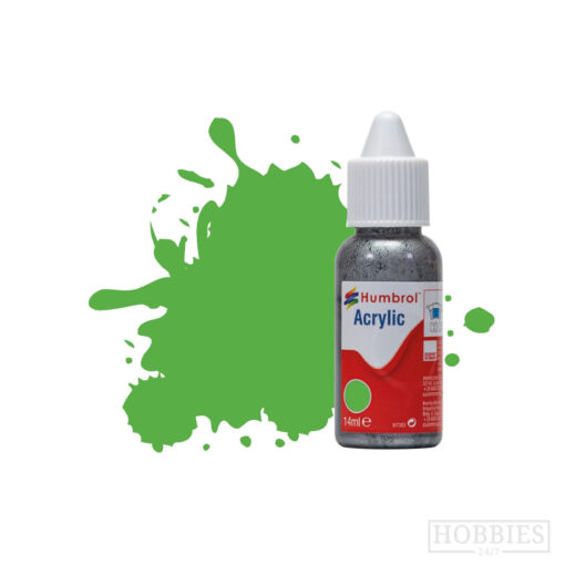 Humbrol 208 Flourescent Signal Green Gloss 14ml Acrylic Paint