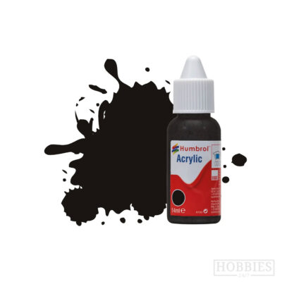 Humbrol 201 Black Metallic 14ml Acrylic Paint