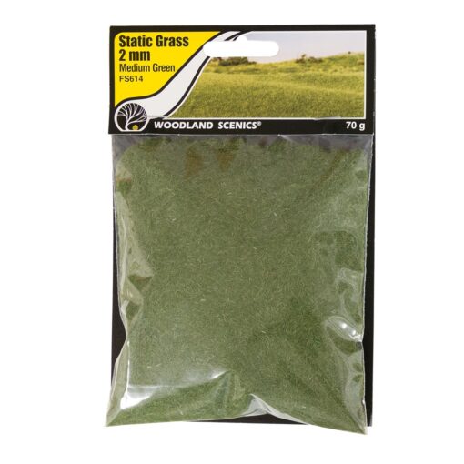 2mm Static Grass Medium Green Woodland Scenics