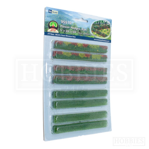Jtt Flower Hedges OO/HO Scale 8 Pack