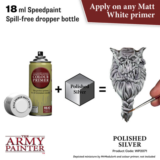 Polished Silver Metalic Speedpaint - The Army Painter WP2071 - Image 2