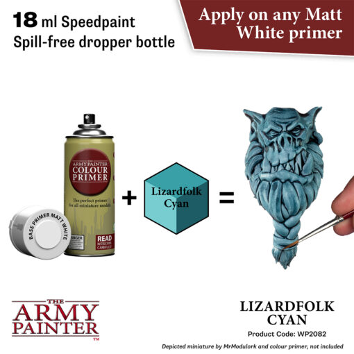 Lizardfolk Cyan Speedpaint - The Army Painter WP2082 - Image 2