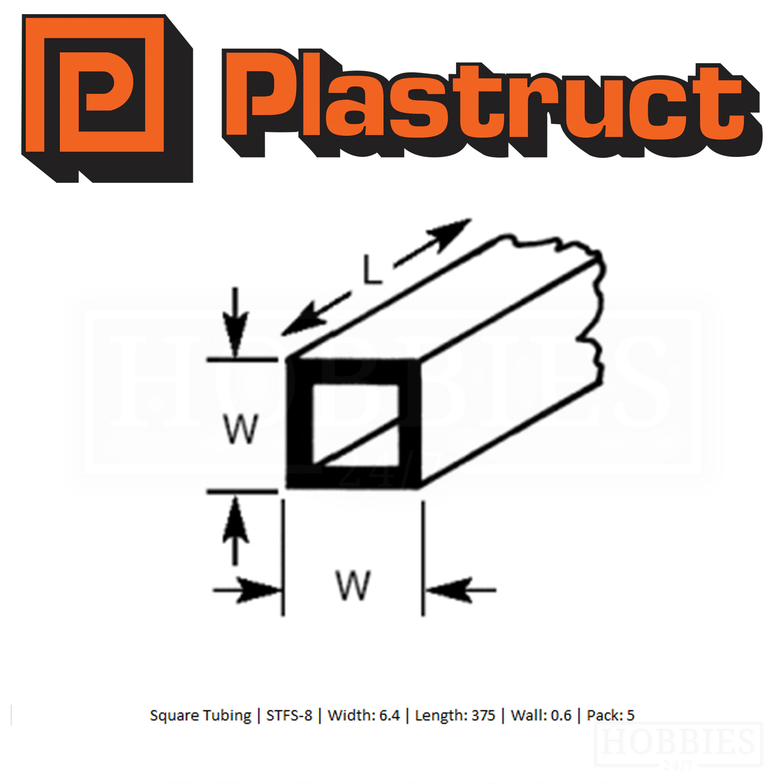 PLAS 90623 STFS 8 SQ.TUBE 5s