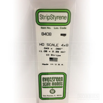 Evergreen Styrene HO Scale EG8408 4x8
