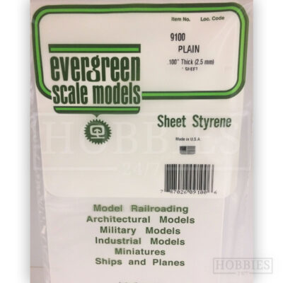 Evergreen 15X30cm White Sheet 2.5mm