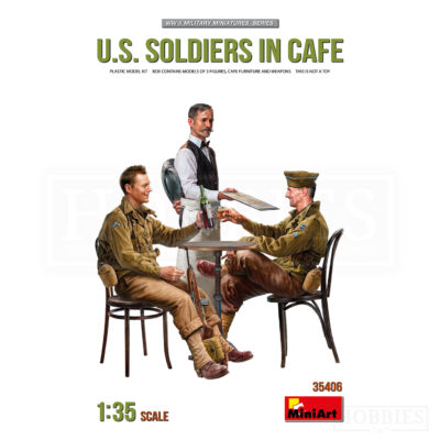 Miniart US Soldiers in Cafe 1/35 Scale