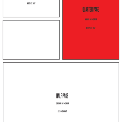 1/4 Back Page Advertisement Space - 5000 Print Run