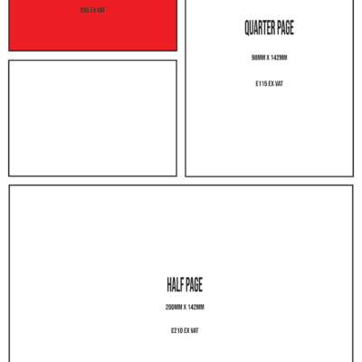 1/8th Back Page Advertisement Space - 5000 Print Run